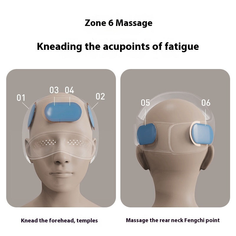 Airbag compression and heat function of head neck sleep massager with 3 intensity levels